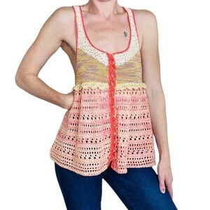 Free People Crotchet tank top